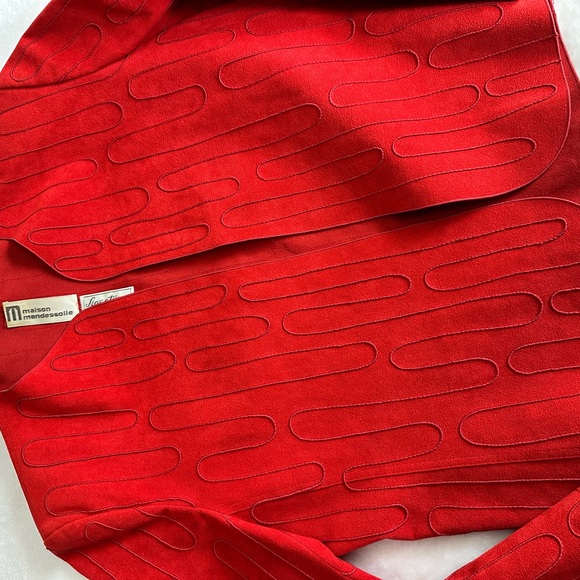 Vibrant Red Fabric - Made in USA - Picture 11 of 14